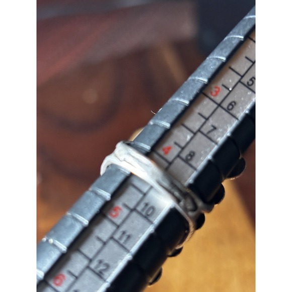 Vintage Tribal Sterling Silver And Turquoise Ring Size 4.5 Native American - Picture 3 of 5